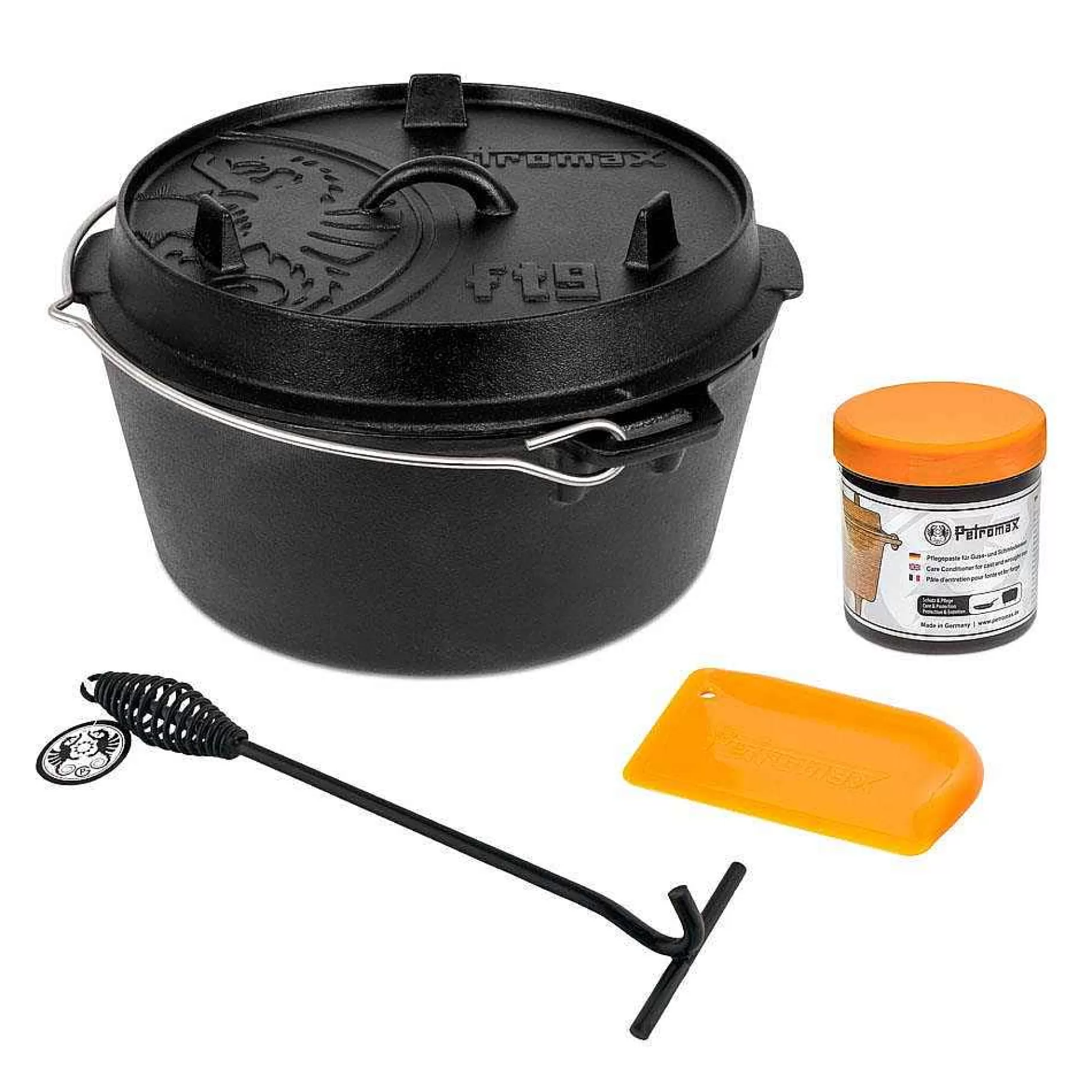 Petromax Fire Pot Ft9-T Starter Set - Juego De Horno Holandés De 9 Litros | Horno Holandés/Ollas De Fuego